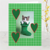 Liefde en harten kerst kaart (Gele Bloem)