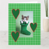 Liefde en harten kerst kaart (Voorkant)