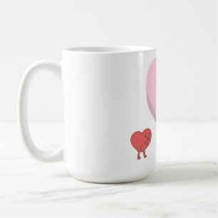 Liefde en harten" of "Valentijnsharten". Koffiemok
