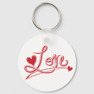 Liefde en harten sleutelhanger