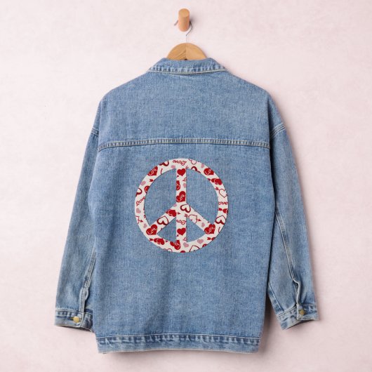 Liefde en harten Vredesteken Denim Jacket (Hangar)
