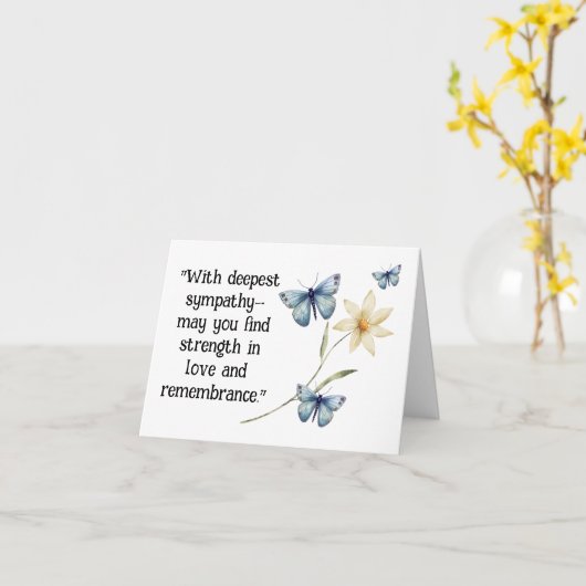 Liefde En Herinnering  Kaart (Gele Bloem)