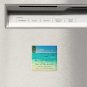 Liefde en het Beach Wedding Favor Magneet (Insitu (Vaatwasser))