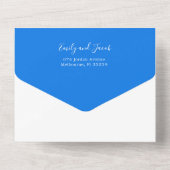 Liefde en het Beach Wedding RSVP All In One Uitnodiging (Achterkant)