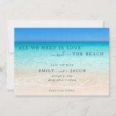 Liefde en het Beach Wedding Save The Date (Voorkant)