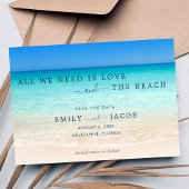 Liefde en het Beach Wedding Save The Date