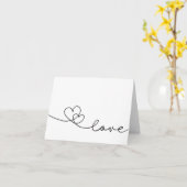 Liefde en het koppelen van harten wenskaart kaart (Gele Bloem)