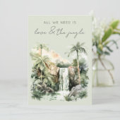 Liefde en het Oerwoud Eloped Wedding Aankondiging (Staand voorkant)