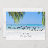 Liefde en het strand Bestemming Bruiloft Save The Date (Voorkant)