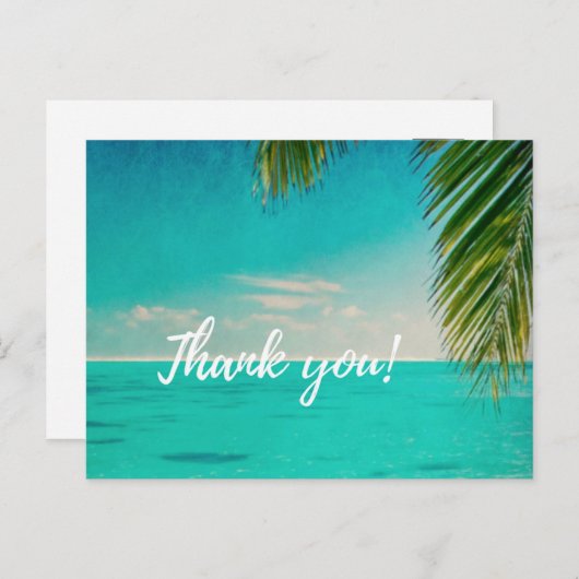 Liefde en het strand bruiloft Dank u Briefkaarten (Voorkant / Achterkant)