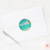 Liefde en het strand bruiloft gunst Stickers (Envelop)