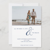 Liefde en het strand Foto Strand Huwelijk  Save The Date (Voorkant)