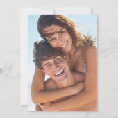 Liefde en het strand Huwelijksfoto Save The Date (Achterkant)