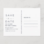 Liefde en het strand Kustbruiloft Save the Date Aankondigingskaart (Achterkant)