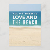 Liefde en het strand Kustbruiloft Save the Date Aankondigingskaart (Voorkant)