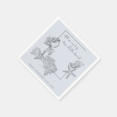 Liefde en het strand Kustzeeschelp bruiloft Servet (Hoek)