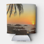 Liefde en het strand trouwdag gunsten blikjeskoeler (Achterkant)