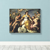 Liefde en het Vices Disarm-oordeel Canvas Afdruk (Insitu (Houten vloer))