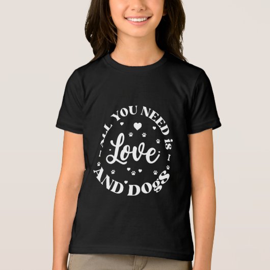 "Liefde en honden" T-shirt met thema (Voorkant)