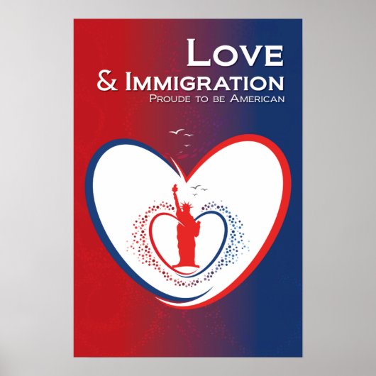 Liefde en immigratie - Verenigde Staten Poster (Voorkant)