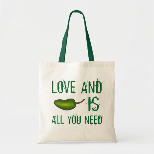 Liefde en Jalapeño zijn alles wat je nodig hebt Tote Bag (Voorkant)
