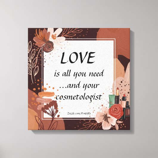 Liefde en je cosmetoloog Boho stijl Canvas Afdruk (Voorkant)