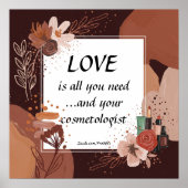 Liefde En Je Cosmetoloog Boho Stijl Poster (Voorkant)