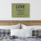 Liefde en je cosmetoloog canvas afdruk (Insitu (Slaapkamer))