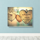 Liefde en je cosmetoloog canvas afdruk (Insitu (Houten vloer))