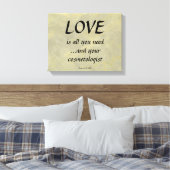 Liefde en je schoonheidsspecialist canvas afdruk (Insitu (Slaapkamer))