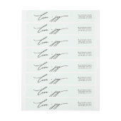 Liefde en Joy Calligraphy Mint Green Return Addres (Vel)