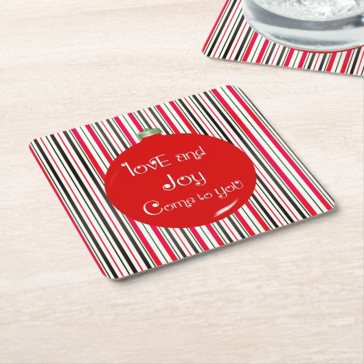 Liefde en Joy komen naar je feestdag Kartonnen Onderzetters (Schuin)