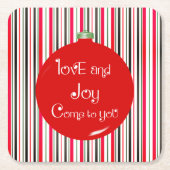Liefde en Joy komen naar je feestdag Kartonnen Onderzetters (Voorkant)