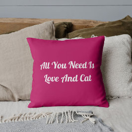Liefde En Kat Persoonlijke Cute Quote Roze Kussen