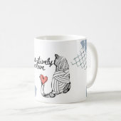 Liefde en kat thema mok thema (Voorkant rechts)