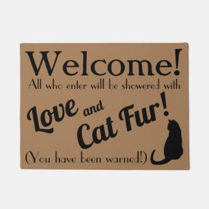 Liefde en Kattenbont Grappige Welkom Deurmat