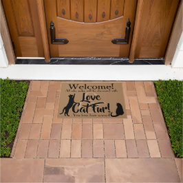 Liefde en kattenhaar Grappige Welkom Mat