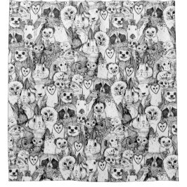 liefde en knuffels douchegordijn