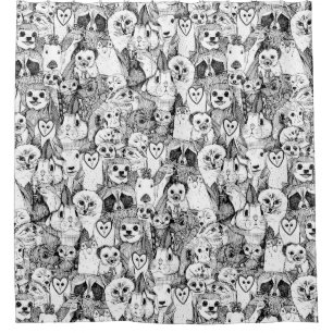 liefde en knuffels douchegordijn