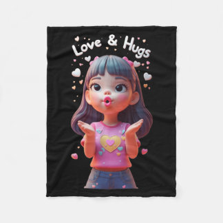 Liefde en knuffels Grappig Uniseks Design voor Man Fleece Deken
