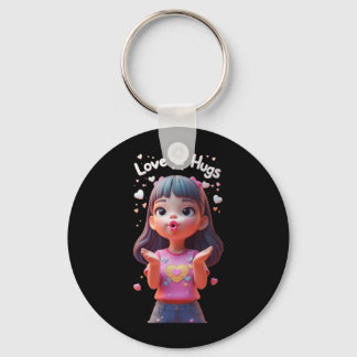 Liefde en knuffels Grappig Uniseks Design voor Man Sleutelhanger