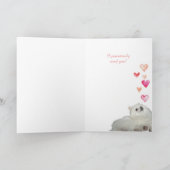Liefde en knuffels kaart met grappige pup (Binnen)
