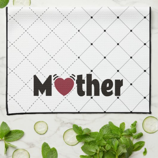 Liefde en knuffels Moeder's Keuken Handdoek (Gevouwen)