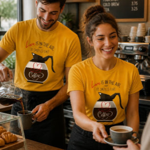 Liefde en koffie dom T-shirt