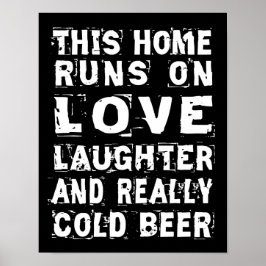 Liefde en koude bier poster