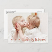 Liefde en Kusjes Foto Valentijn Briefkaart (Voorkant / Achterkant)