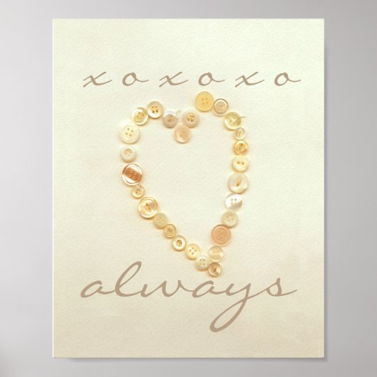 liefde en kussen hart poster  stijl kunst (Voorkant)