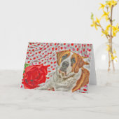 Liefde en Kussen Kaart (Gele Bloem)