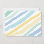 Liefde en kussen Typografie Baby Jongen Foto Geboo Aankondiging (Achterkant)