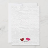 Liefde en kussen Valentijnsdag Kaart (Achterkant)